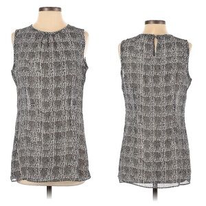 CAbi sheer patterned sleeveless blouse